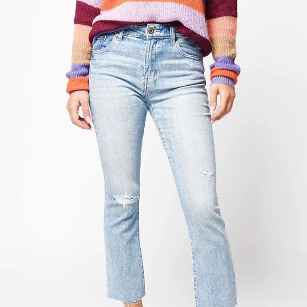 NWT Pistola Lennon Distressed Cropped Bootcut Jeans in Illusionist 29